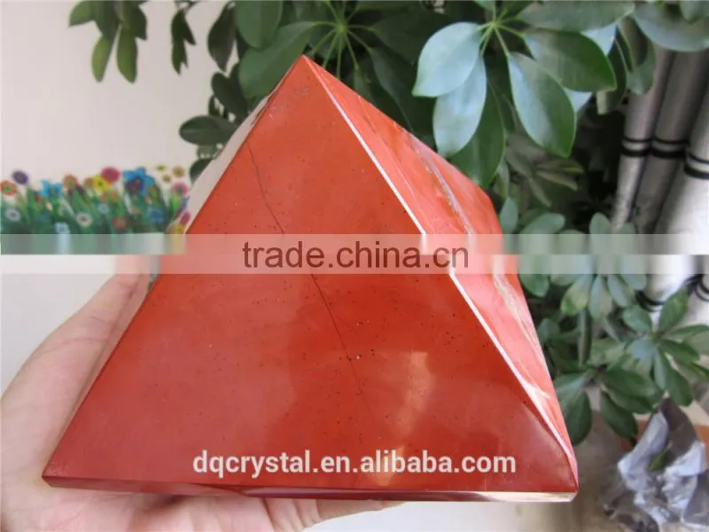 2015 new arrival red jasper crystal pyramid ,healing singing pyramid, home decora pyramid