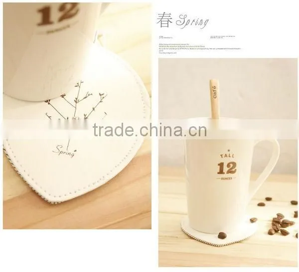 13001 Pure and fresh leather coaster set
