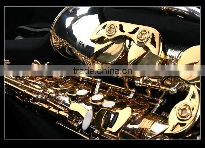 Cupid Professionl Silver gold double color tenor Saxophone with case