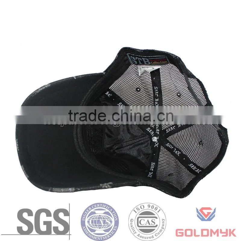 Skull Mesh Cap with silver thread embroidery ,Skull Trucker Hat and Cap