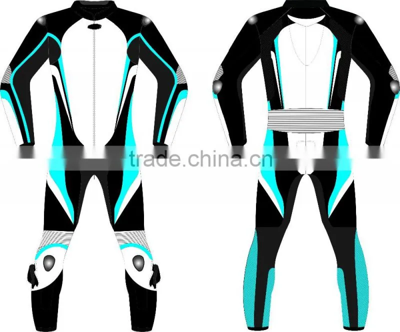 Motorbike leather suit/motorcycle racing custom suit