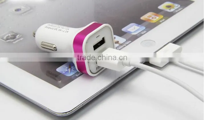 Dual usb car charger 5v 3a for Samsung Galaxy S S4 S3 S2 Note 3 Note 2 Tablet