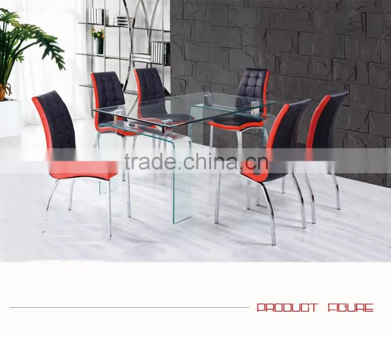 Home Furniture Dining Room Transparent Glass Dining Table