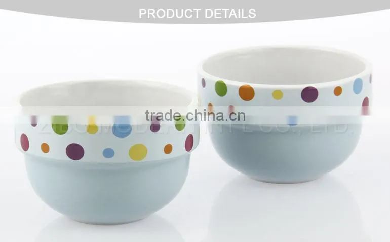 Creative design round gift for friend ceramic Ice CreamBowl