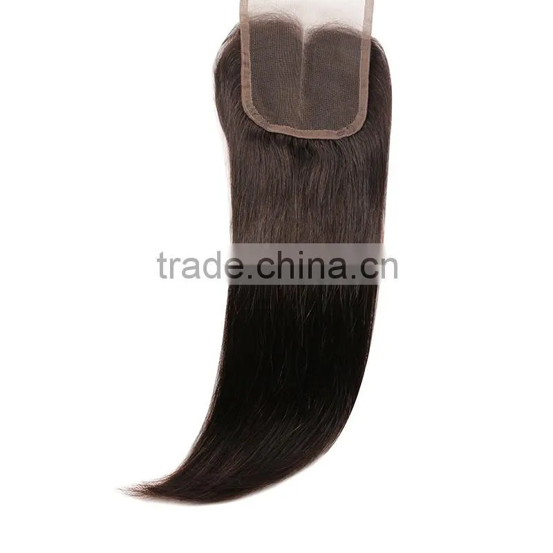 7A Brazilian Body Wave Closure 100% Virgin Human Hair 3.5x4 Swiss Lace Closure Bleached Knots Free Middle 3 Way Part Top Closure