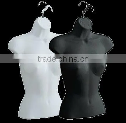 Half Round Plastic Forms - Female Upper Torso Display Mannequin