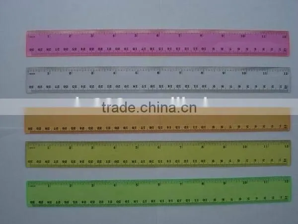 custom 12' 30cm plastic ruler