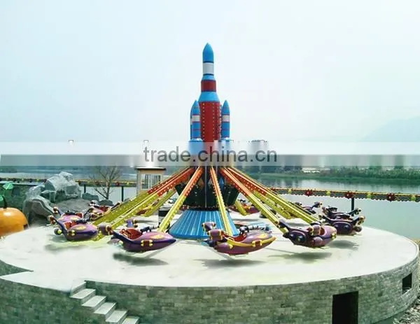 Kiddie Outdoor Playground Equipment 16 / 20 / 24 Seats Self Control Plane Rides Controllable Helicopter Rides