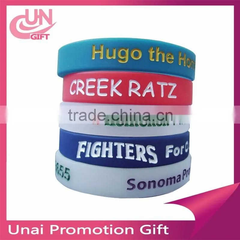 Wholesale silicone bracelet print logo manufacturer #F-874