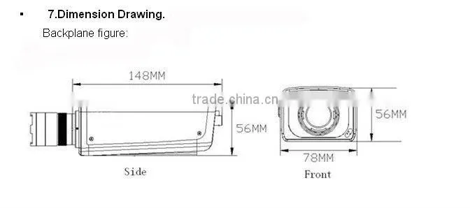 2.0M CCD HD Box IP Camera SA7800N-MPS-T poe ip camera
