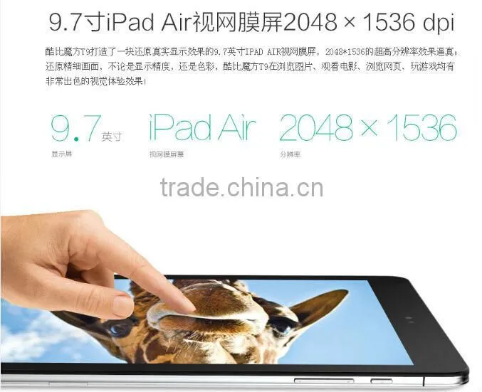 wholesale 9.7 inch Android 4.4 MT8752 Octa core RAM 2GB ROM 32GB 13.0MP camera 4G LTE Cube T9 Tablet PC
