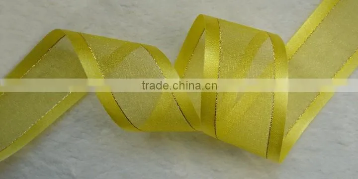 Gradual change color ribbon pink,yellow,blue,purple, 1-1/2inch wide organza ribbon,diy handmade hair accessorie,200 yard / roll.