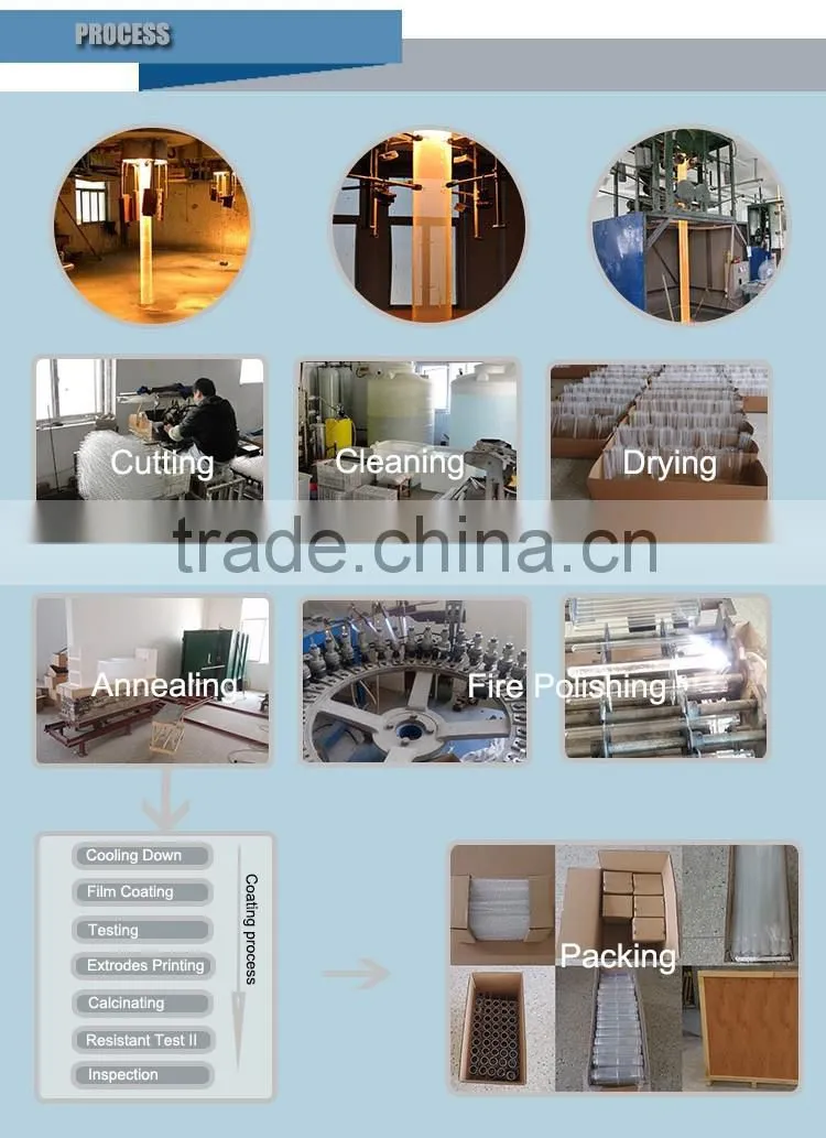 China best selling film coated quartz tube for heaters