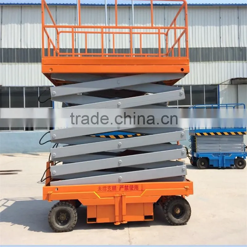 CHINA manual hydraulic mobile scissor lift