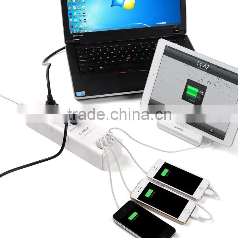 2015 OEM/ORICO Wholesale ORICO HPC-2A4U 2 outlet electrical power strip plus 4 USB HUB surge protector
