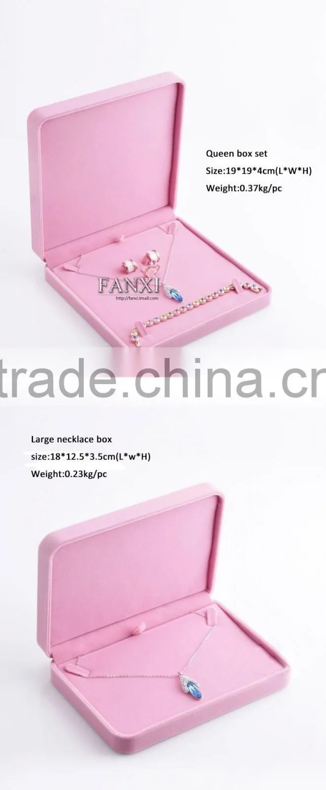 Custom Design for the velvet jewelry ring,bracelet,necklace box