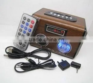 Wooden Mini Speaker,colorful LED light MD-96