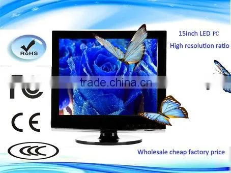 av vga hd interface type15 inch screen size led monitor display