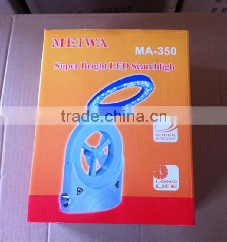 Hot selling popular desktop portable mini stand fans with led light