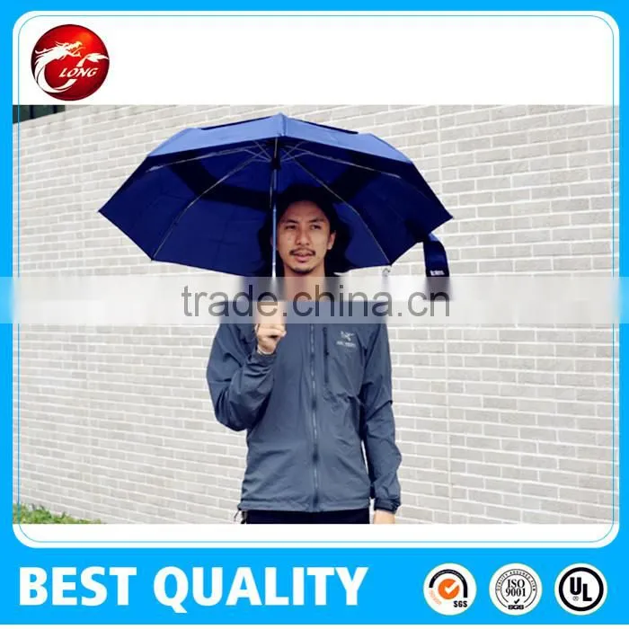 Silver Coated Fiberglass Double Layer Golf Umbrella