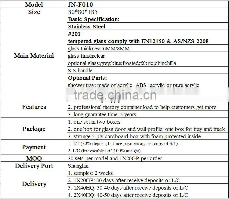 China alibaba new products enclosed shower room