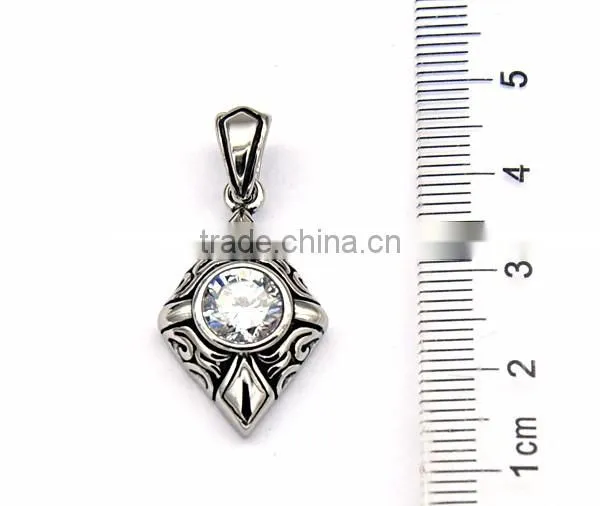 Europe Hot Selling Never Fade Stainless Steel Cross Charm Diamond Pendant Antique Jewelry