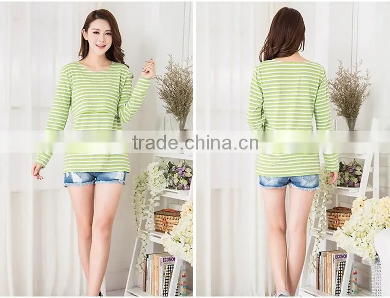 Long sleeves nursing wear breastfeeding Top for pregnant women