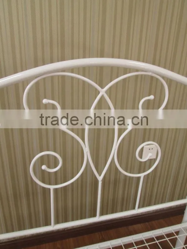 single twin size modern white metal bed
