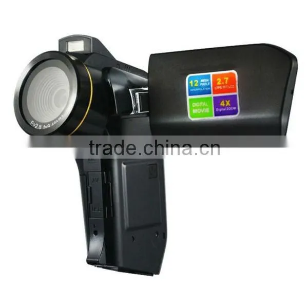 12 Mega pixels digital camcorder with flashlight