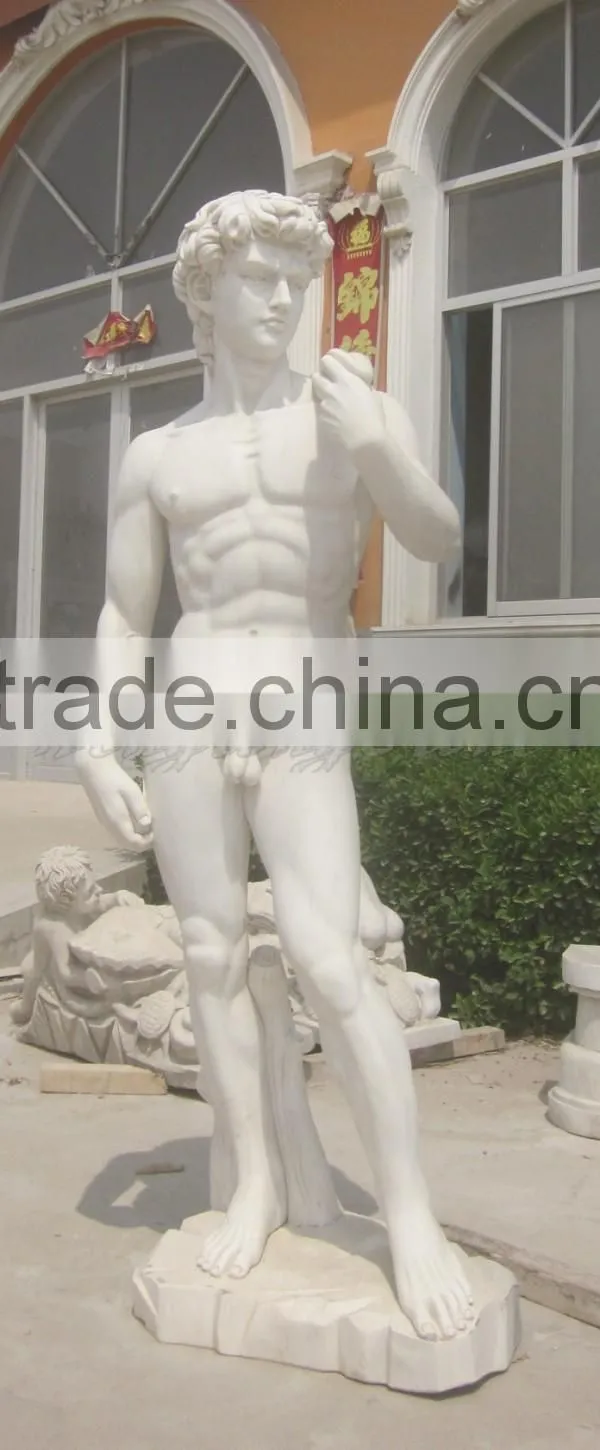 Life size marble statue of David