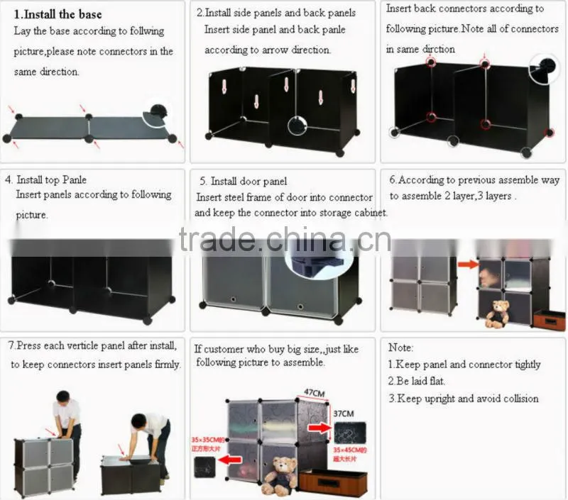 2014 hottest 20 cubes high quality easy standing wardrobe storage (FH-AW0451640-20)
