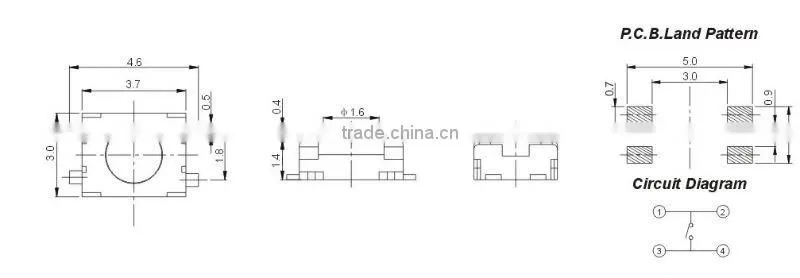 push button switch TS-1116 for SMT,mini tact switch