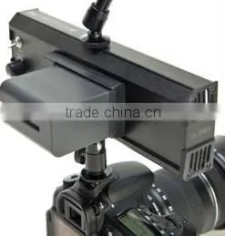 High Power Stackable 12W LED Video Light Panel with Chargeable Battery On Camera