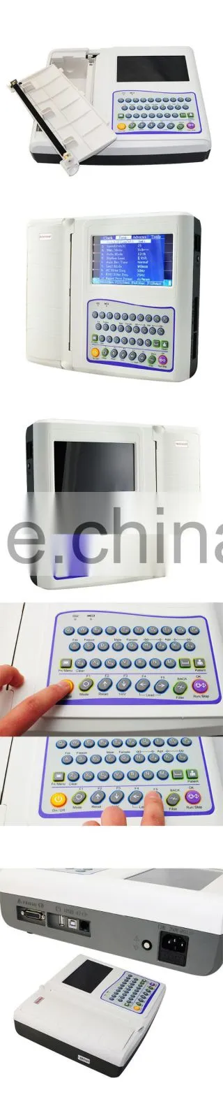 12-channel 12 leads portable ECG machine low price