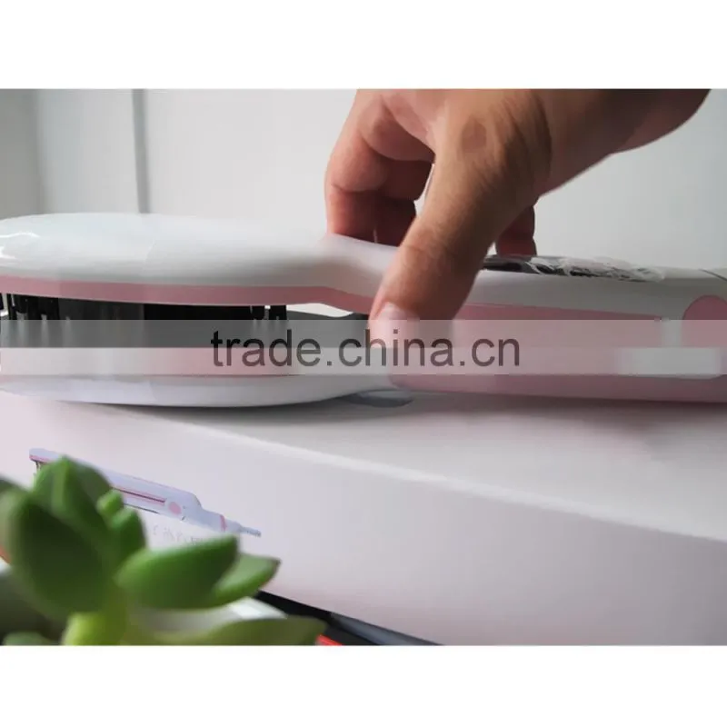 Electric Smart Steam Automatic LCD Temperature Control Brush Hair Straightener