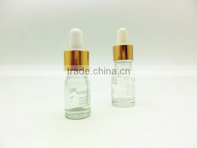 5ml 10ml mini clear glass essential oil liquid empty bottle with rubber stopper