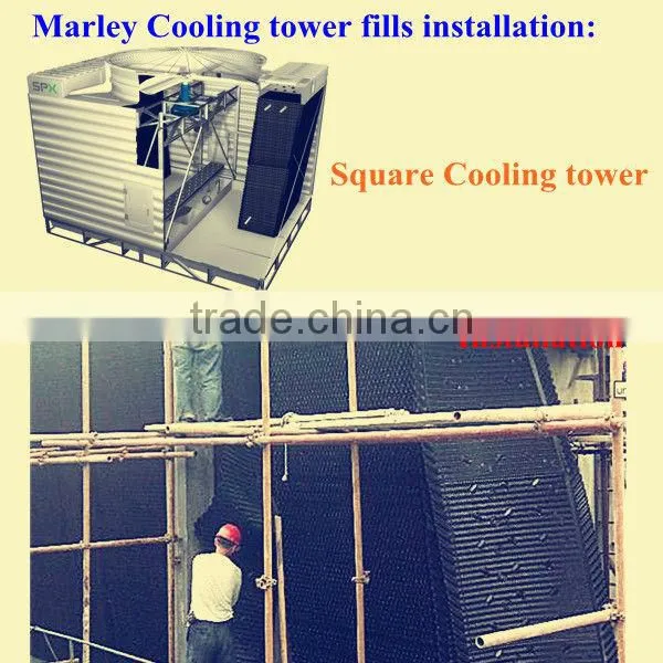 Stable performance&good elastic charctor PVC Cooling tower fills, Marley Cooling tower pvc fills