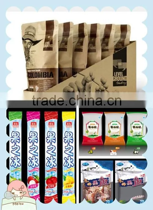 Automatic snack food packing machine/ plastic bags for food packing