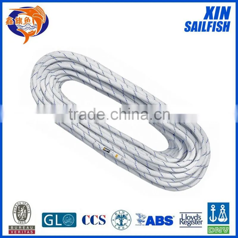 Whosale gold braid sailing ropeyacht sailing rope 10mm