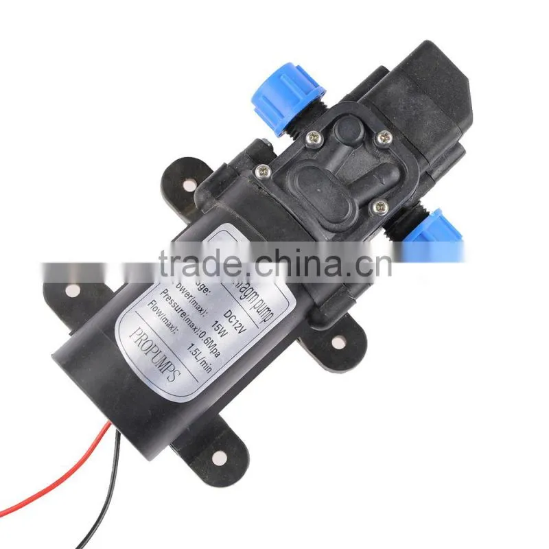 New Arrival DC 12V 1.5L/min 15W Micro Diaphragm High Pressure Water Pump Reflux Valve