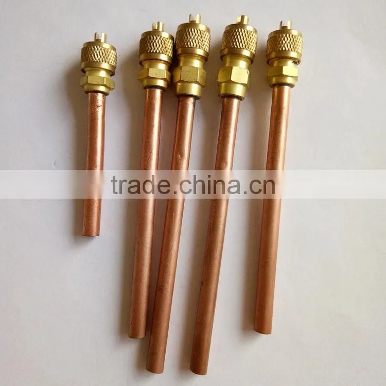 red brass Charging valve for air conditioner & refrigeration parts