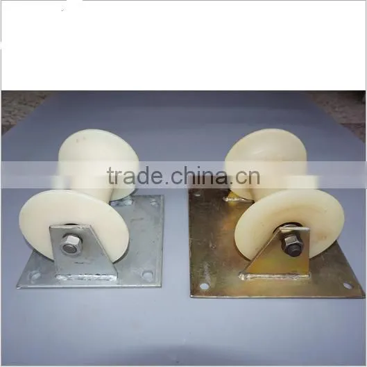 10KN Load Capacity Straight Line Nylon Cable Roller Cable Pulley