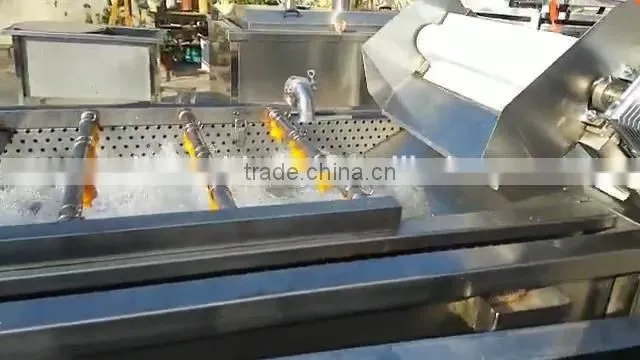 SUS 304 stainless steel chicken feet production line for chicken feet peeling blanching and cutting machine