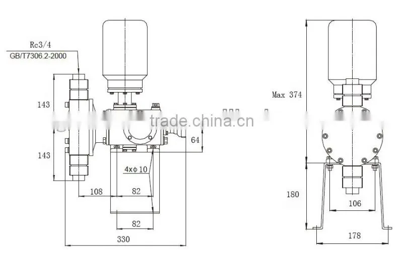 J5 Series High Pressure Large Flow Hydydraulic Electric Double Diaphragm Pump