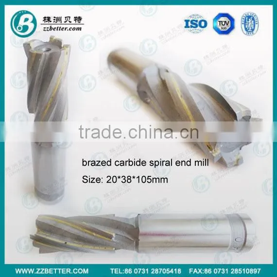 High quality Brazed Carbide End Mill in 4 flutes