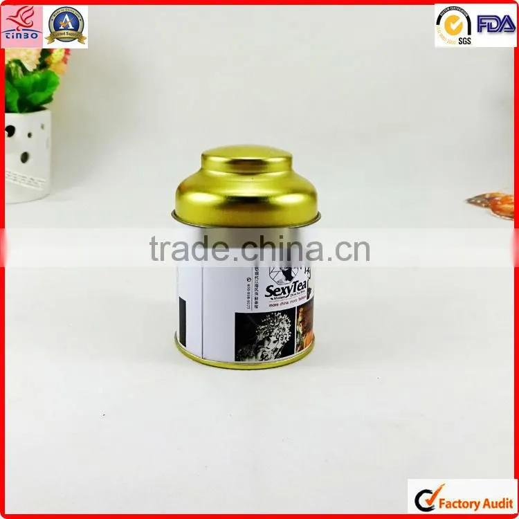 durable four color print metal round decorative empty coffee tin cans