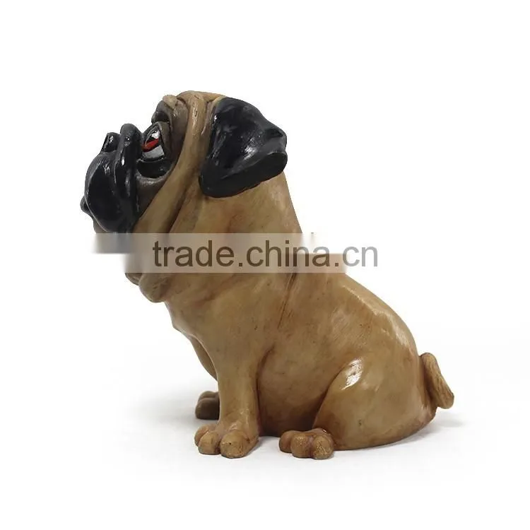 2016 resin sitting small dog figurine