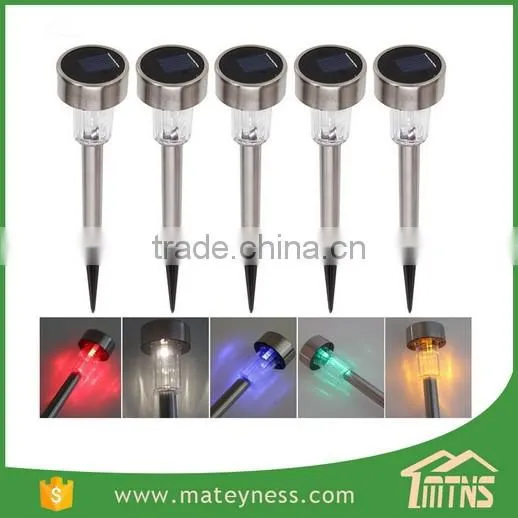 Outdoor Stainless Steel Led Solar Lawn Garden Landscape Solar Path Light