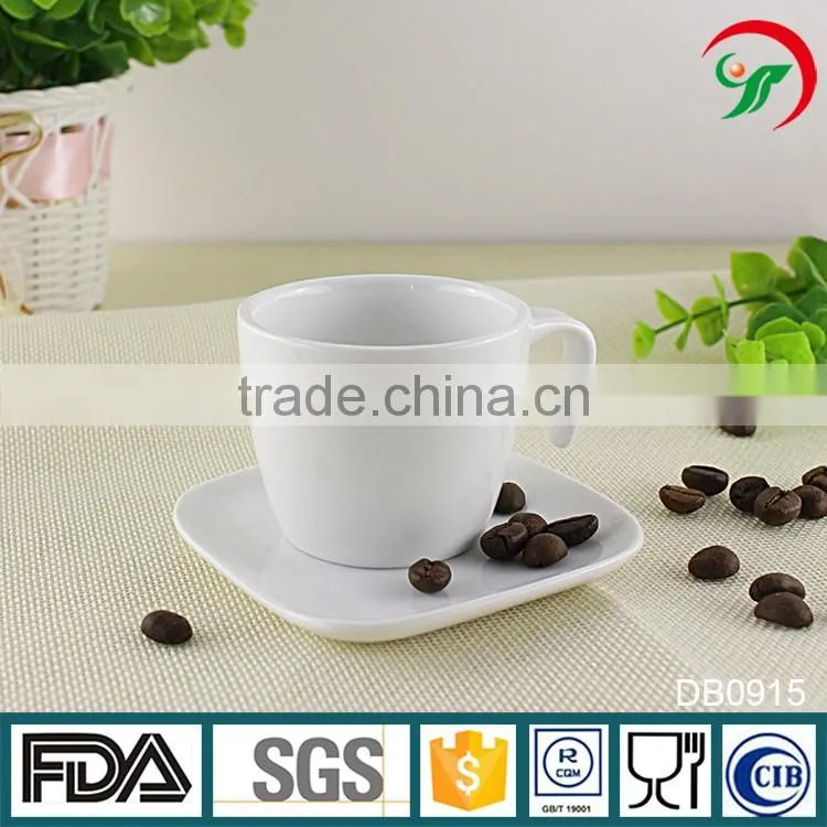 Chine suppliers Customized logo white ceramic espresso cups set