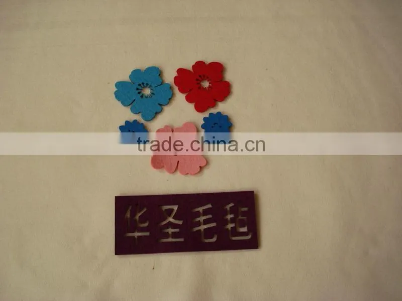 fashion handmade gray wool felt flower for decoration or hat dresses